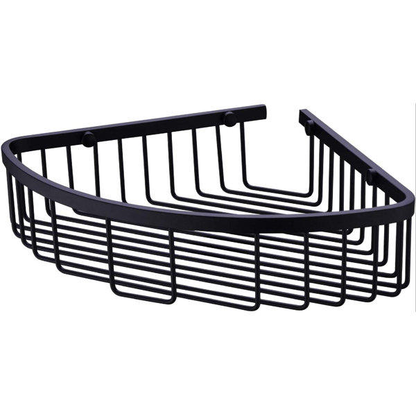 Ivy Bronx Stainless Steel Shower Stand Corner Basket Rack Bathroom